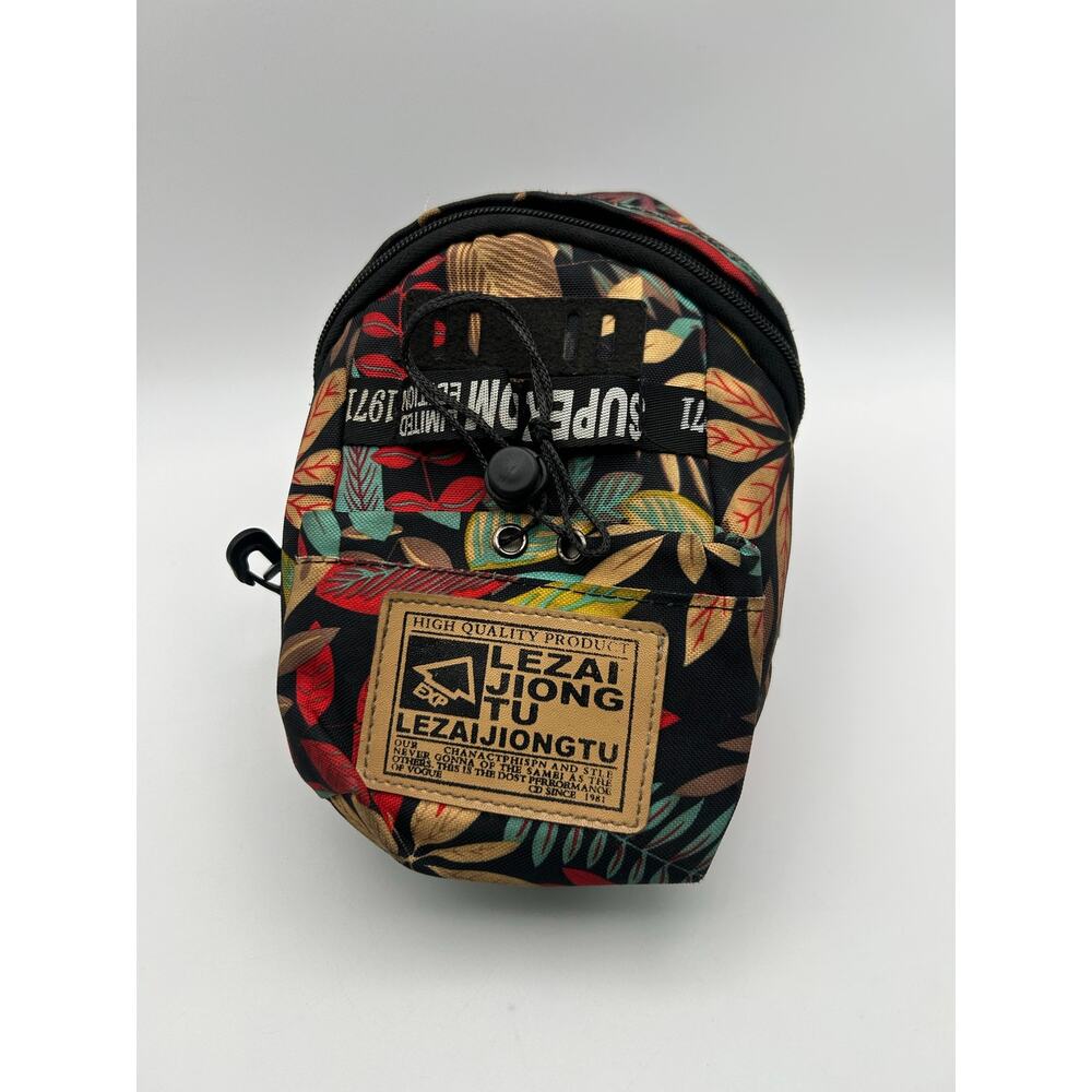 Mini Backpack Floral Leaf Print Small Crossbody Festival Travel Bag Compact